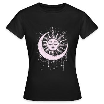 Sun and Moon Esoteric Universe - Women's T-Shirt - black - Front - AI Model Female 172 dark (172cm)