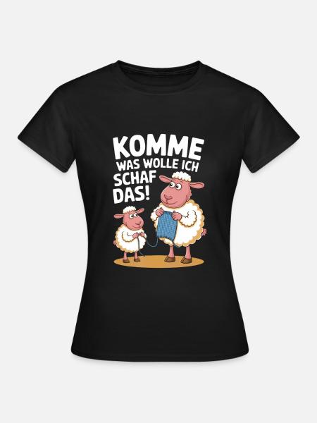 Komme Was Wolle Ich Schaf Das - Dame-T-shirt - sort