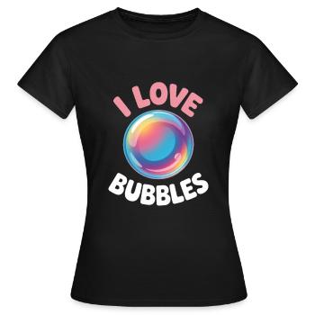 J’aime les bulles de savon Bulles pour enfants - T-shirt Femme - noir - Devant - AI Model Female 172 dark (172cm)