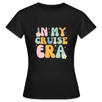 In meiner Kreuzfahrt-Ära / Urlaub für Hochsee- und Schiffsliebhaber - Frauen T-Shirt - Schwarz - Vorne - AI Model Female 172 dark (172cm)