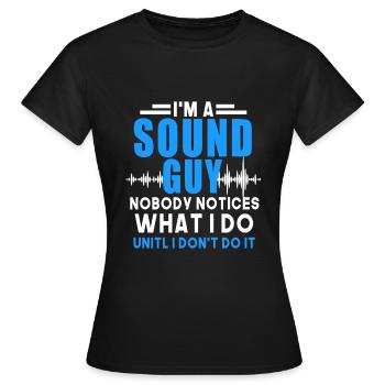 ingénieur du son ingénieur du son ingénieur du son ingénieur du son - T-shirt Femme - noir - Devant - AI Model Female 172 dark (172cm)