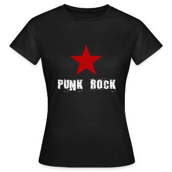 punk punk punk rock rocker - Women's T-Shirt - black - Front - AI Model Female 172 dark (172cm)