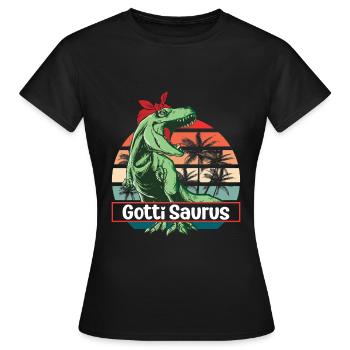Gotti Saurus Gotti Schweiz Patentante - Frauen T-Shirt - Schwarz - Vorne - AI Model Female 172 dark (172cm)