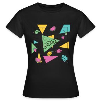 IdealMente Geometries - Women's T-Shirt - black - Front - AI Model Female 172 dark (172cm)