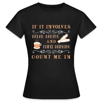 Cuisson du pain Boulangers Boulangers Cuisson du levain - T-shirt Femme - noir - Devant - AI Model Female 172 dark (172cm)