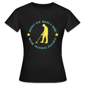 Treasure Hunter Treasure Hunt Metal Detector - Women's T-Shirt - black - Front - AI Model Female 172 dark (172cm)