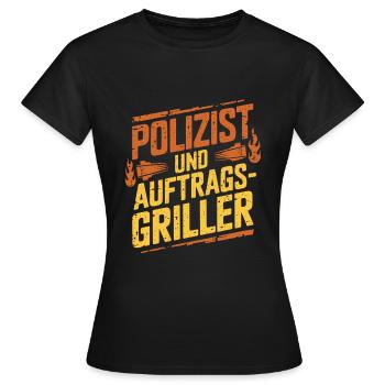 Polizist und Auftragsgriller - Frauen T-Shirt - Schwarz - Vorne - AI Model Female 172 dark (172cm)