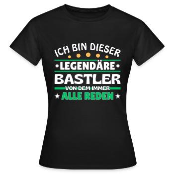 Ich bin dieser legendäre Bastler - Frauen T-Shirt - Schwarz - Vorne - AI Model Female 172 dark (172cm)