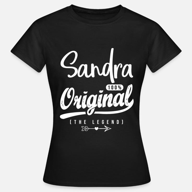 Sandra ORIGINAL personalisiertes Mädchen sandra Shirt - Frauen T-Shirt - Schwarz