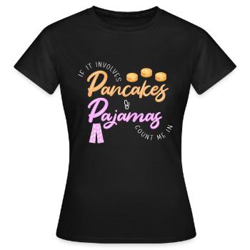 Pfannkuchen - Frauen T-Shirt - Schwarz - Vorne - AI Model Female 172 dark (172cm)