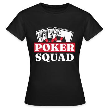 Poker Poker Joueurs Poker - T-shirt Femme - noir - Devant - AI Model Female 172 dark (172cm)