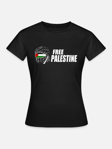 Free palestine - Dame-T-shirt - sort