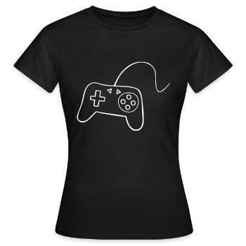 Controller for computer game - Lanparty - Women's T-Shirt - black - Front - AI Model Female 172 dark (172cm)