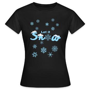 Qu’il neige - T-shirt Femme - noir - Devant - AI Model Female 172 dark (172cm)