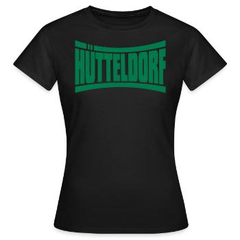 Hütteldorf Fan Curve Rapid Ultras - T-shirt Femme - noir - Devant - AI Model Female 172 dark (172cm)