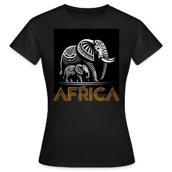 Afrique - T-shirt Femme - noir - Devant - AI Model Female 172 dark (172cm)