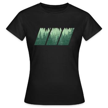 Wood - Frauen T-Shirt - Schwarz - Vorne - AI Model Female 172 dark (172cm)