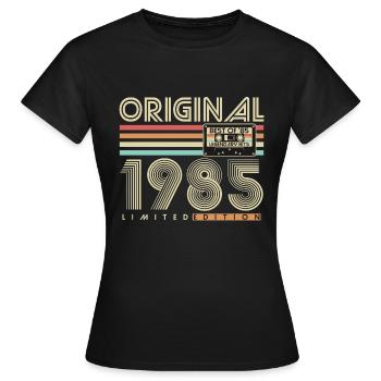Original 1985 Jahrgang Vintage Geburtstag Retro - Frauen T-Shirt - Schwarz - Vorne - AI Model Female 172 dark (172cm)