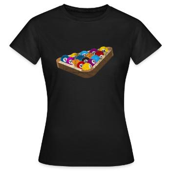 boules de billard boules de billard cadeaux de billard - T-shirt Femme - noir - Devant - AI Model Female 172 dark (172cm)