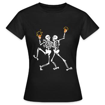 Célébration de squelettes - T-shirt Femme - noir - Devant - AI Model Female 172 dark (172cm)