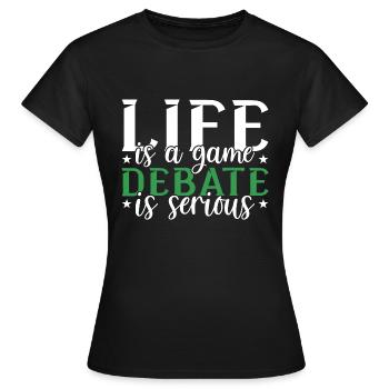 Debattieren Debatte Argumentieren - Frauen T-Shirt - Schwarz - Vorne - AI Model Female 172 dark (172cm)