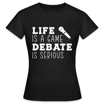 Debattieren Debatte Argumentieren - Frauen T-Shirt - Schwarz - Vorne - AI Model Female 172 dark (172cm)