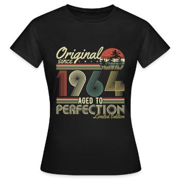 Original 1964 Jahrgang Vintage Geburtstag Retro - Frauen T-Shirt - Schwarz - Vorne - AI Model Female 172 dark (172cm)