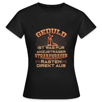 Straßenbauer Straßenbau Bauarbeiter - Frauen T-Shirt - Schwarz - Vorne - AI Model Female 172 dark (172cm)