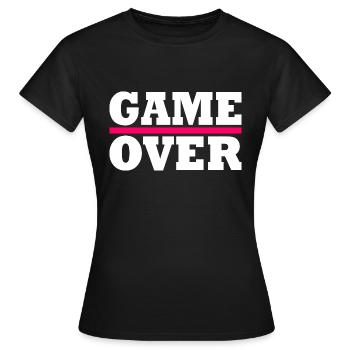 Game over - Frauen T-Shirt - Schwarz - Vorne - AI Model Female 172 dark (172cm)