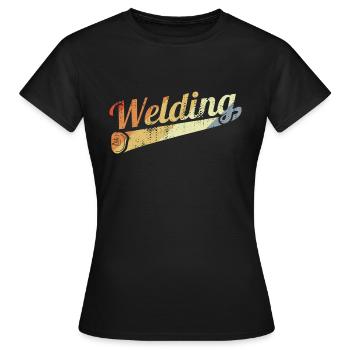 Vintage welding - Women's T-Shirt - black - Front - AI Model Female 172 dark (172cm)