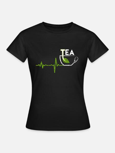 Heartbeat Tee Geschenk - Frauen T-Shirt - Schwarz