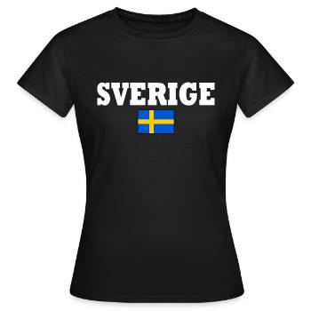 Sverige - Frauen T-Shirt - Schwarz - Vorne - AI Model Female 172 dark (172cm)