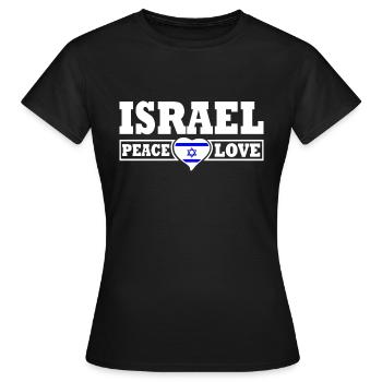 Israel - T-shirt Femme - noir - Devant - AI Model Female 172 dark (172cm)