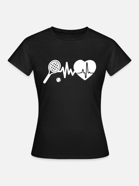 Il tennis è il cuore pulsante della vita per gli amanti del tennis - Maglietta da donna - nero
