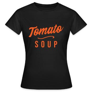 Tomato Soup - Soupe de Tomates - T-shirt Femme - noir - Devant - AI Model Female 172 dark (172cm)