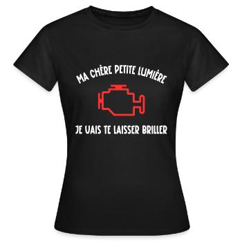 voyant moteur - T-shirt Femme - noir - Devant - AI Model Female 172 dark (172cm)