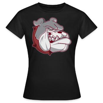 American Bulldog Hundekopf - Frauen T-Shirt - Schwarz - Vorne - AI Model Female 172 dark (172cm)
