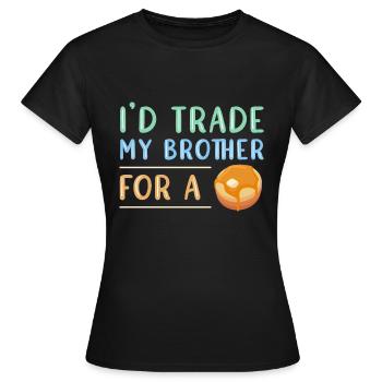 Pfannkuchen - Frauen T-Shirt - Schwarz - Vorne - AI Model Female 172 dark (172cm)