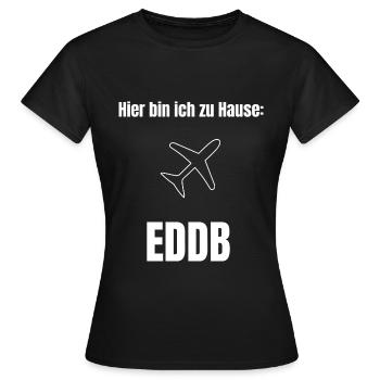 Berlin Pilot Flughafen - Frauen T-Shirt - Schwarz - Vorne - AI Model Female 172 dark (172cm)