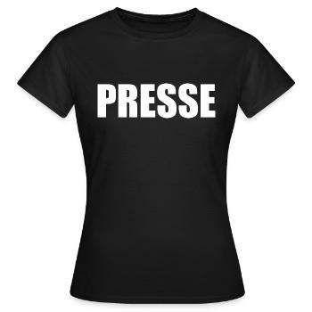 Presse - T-shirt Femme - noir - Devant - AI Model Female 172 dark (172cm)