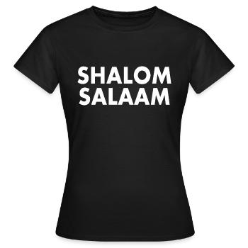 Shalom salaam - T-shirt Femme - noir - Devant - AI Model Female 172 dark (172cm)