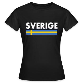 Sverige - Frauen T-Shirt - Schwarz - Vorne - AI Model Female 172 dark (172cm)
