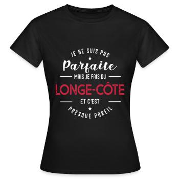 pas parfaite Longe-côte cadeau humour femme marche - T-shirt Femme - noir - Devant - AI Model Female 172 dark (172cm)