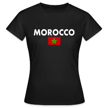 Marokko - Frauen T-Shirt - Schwarz - Vorne - AI Model Female 172 dark (172cm)