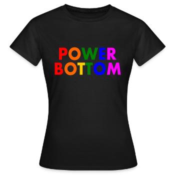 Power bottom - Women's T-Shirt - black - Front - AI Model Female 172 dark (172cm)