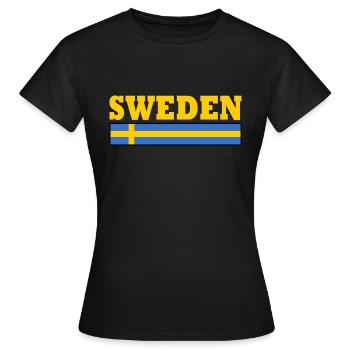 Suède - T-shirt Femme - noir - Devant - AI Model Female 172 dark (172cm)