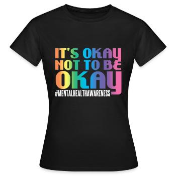 Santé mentale Mentale Gesundheit - T-shirt Femme - noir - Devant - AI Model Female 172 dark (172cm)