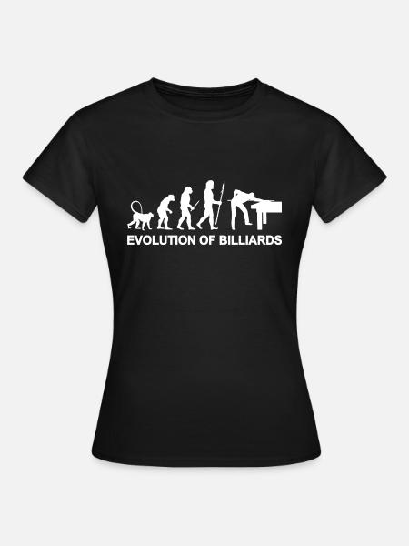 Entwicklung des Billardspiels - Frauen T-Shirt - Schwarz