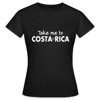 COSTA RICA - Frauen T-Shirt - Schwarz - Vorne - AI Model Female 172 dark (172cm)