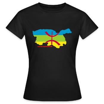 KABYLIE INDÉPENDANTE - T-shirt Femme - noir - Devant - AI Model Female 172 dark (172cm)